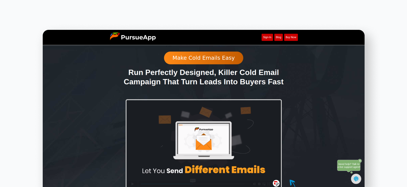 Pursue App for cold outeach